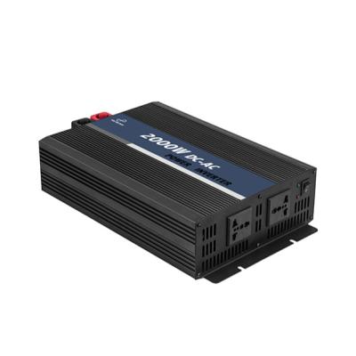 China Small 2KW 12v 240v home appliance pure sine wave inverter with built-in charger and LED display screen for sale