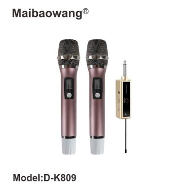 China 2 Handheld Professional Portable UHF Wireless Handheld Microphone for sale