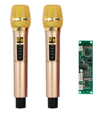 China Handheld Microphone UHF Wireless Microphone with PCB Receiver Board for Cart Speaker for sale