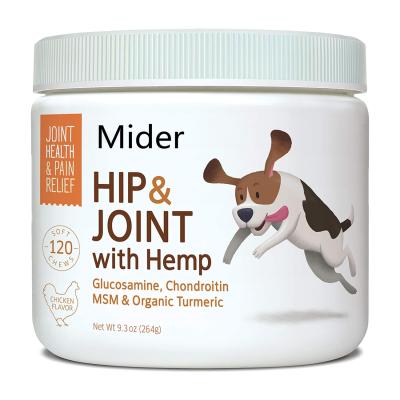 China Viable Hot Selling Hemp Hip Joint Chews Contain MSM Glucosamine Chondroitin Pet Chew Health Supplement for sale