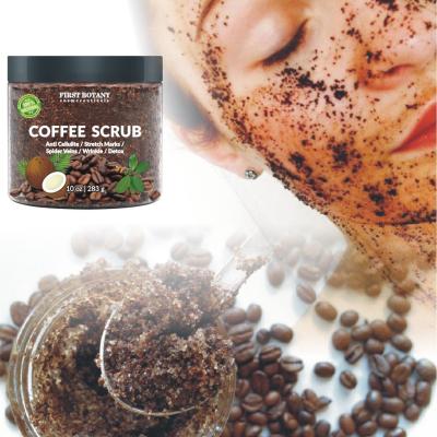 China Cheap Organic Exfoliator Body Exfoliating Coffee Scrub Pot Whitening Sugar Face Body Scrubs for sale