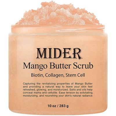 China Exfoliator Organic Vegan Scented Creamy Body Scrub Whitening Exfoliator Mango Body Butter Scrub for sale