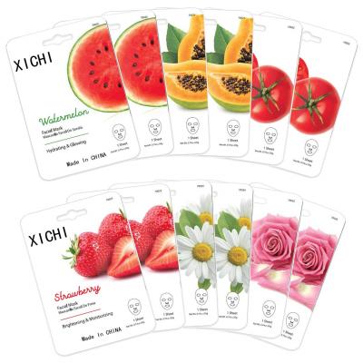 China Whitening Moisturizer Private Label Beauty Skin Care Fruit Nourishing Sheet Facial Mask Hydrating Facial Masks for sale