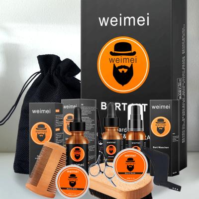 China Moisturize Logo The Beard Growth Kit Custom Made For Men's Gift Set Beard Care Blam Oil Beard Growth Kit for sale