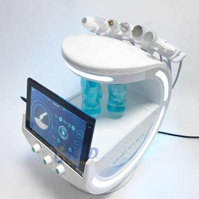 China Anti-puffiness 7in1 Beauty Hydraulic Microdermabrasion Facial Machine with Skin Analyzer aqua water peeling oxygen jet for sale