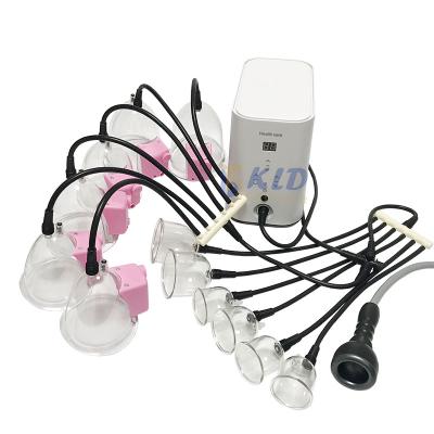 China 1-12cups working at the same 12 cups working massage home use equipment vacuum vibration cupping machine for breast buttocks for sale