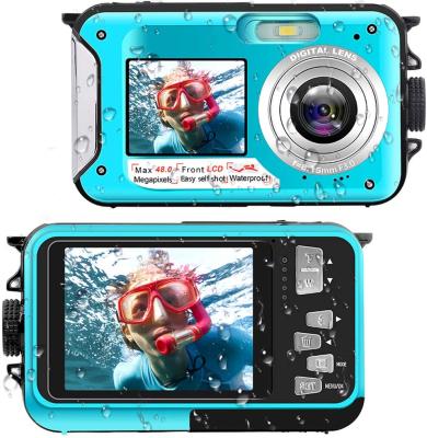 China Cheap Waterproof Camera 48MP Video Recorder Selfie Camera FHD 2.7K Digital Camera Bottom Water Dual Screens Camera For Snorkeling for sale