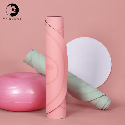 China Eco-Friendly Colorful 6mm/8mm Thick Non-Slip Tape Fitness Yoga Mat for sale