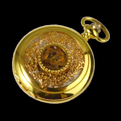 China Antique Pocket Watches Gold Skull Antique Pocket Watch SNTPK007 For Gift for sale