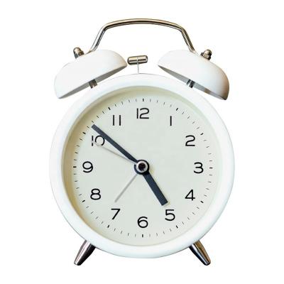 China Metal Table Clock Antique Style Colored Desk Clock Minimalist Alarm Clock for sale