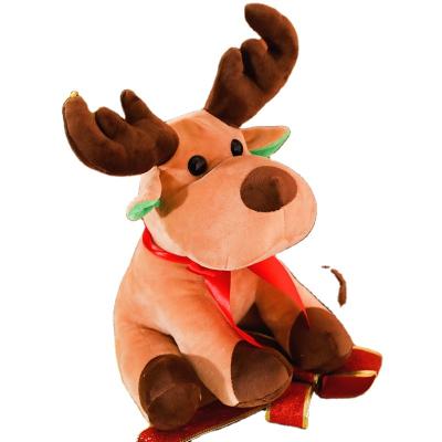 China No fluorescer / soothe baby / wholesale custom hot cute soft and skin-friendly selling elk plush toy 35cm surprise lovely toy for sale