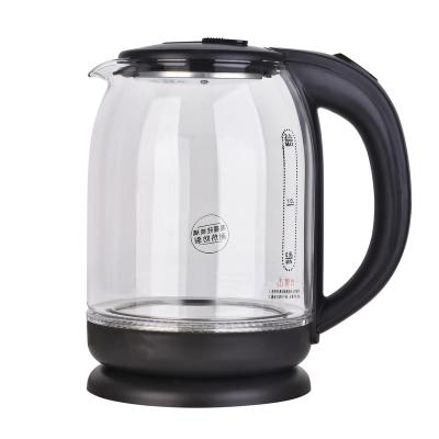 China 360 Degree Base 2.0L Coffee Kettle Customized Durable And Good Quality Rotation Glass Electric Cheap Electric Teapot for sale