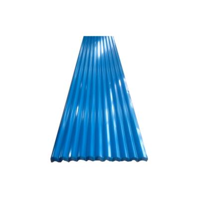 China Roofing China Manufacture Professional 608mm 0.35mm Blue Color Coated Galvanized Corrugated GI Steel Sheet Ceiling Sheets for sale