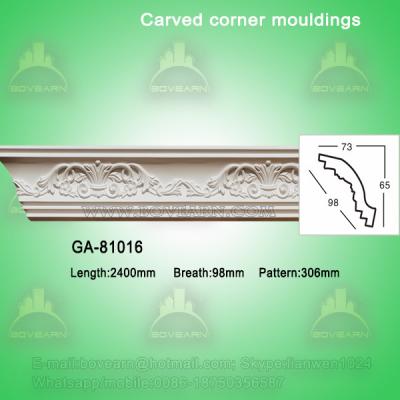 China Good Quality European- style Decorative PU Carved Crown Moulding for Ceiling for sale