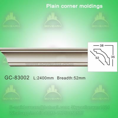 China Green durable PU plain ceiling crown moulding for sale