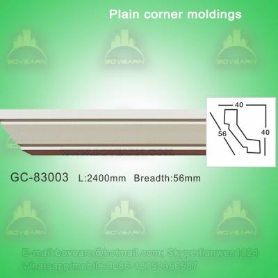 China Green durable PU plain ceiling crown moulding for sale