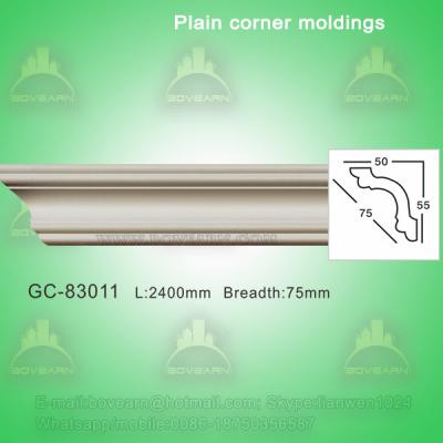 China Gypsum Crown Moulding Plain Cornice Moulding For Villa/Hotel/Bungalow Ceiling Decoration for sale