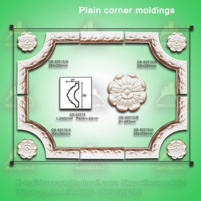 China Polyurethane cornice moulding for ceiling corner for sale