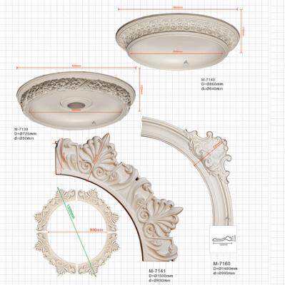 China Ceiling Centre Decoration Plaster Of Paris Ceiling Medallions for sale