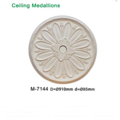 China Wooden replacement ceiling rose Artistic Ceiling decorative PU ceiling medallions wholesale for sale