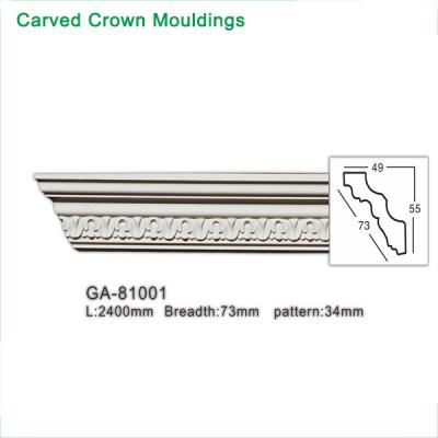 China Factory sales home interior decorative pu cornice/ carved crown moulding for sale