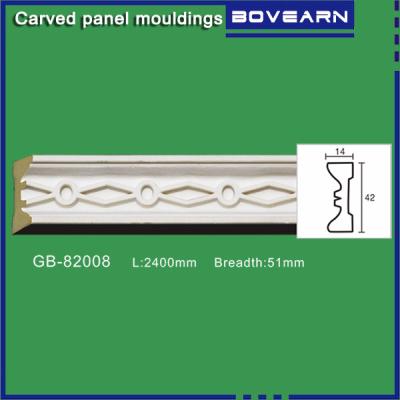 China Polyurethane moldings / Dado rails/ 42 mm white primed color customized OEM accepted for sale