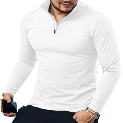 China 2022 Camisas Anti Wrinkle Tipo Para Uniforms Stylish Simple White Formula Packing Safety Sublimated Mens 100 Cotton Zipper Polo T-Shirt for sale