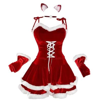 China Anti-wrinkle women's sets sexclothes manufacturers christmas dress for sale