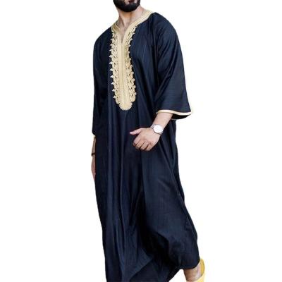 China Customization 2021 OEM Rayon Modern Muslim Jellaba Mens Long Sleeve Islamic Clothing for sale