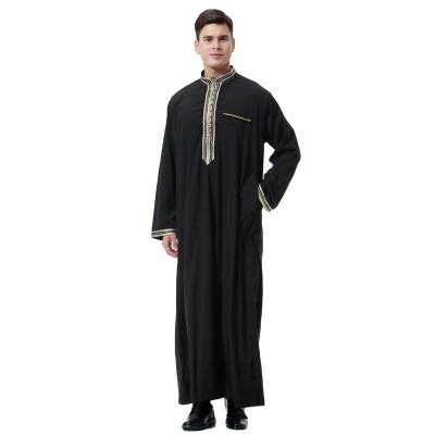 China Modern Islamic Clothing Abaya Linen Jubba Thobe Muslim Men Dress Clothing for sale