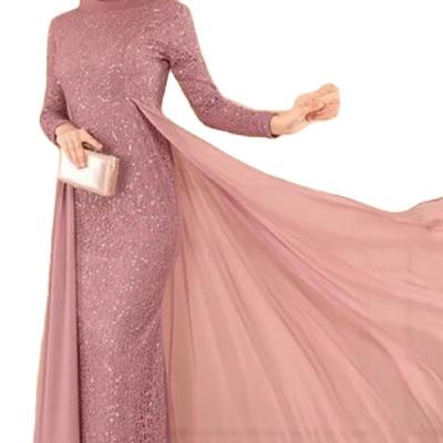 China Polyethersulfone fashion burqa design saree summer sequined dress 2021 women muslim clothing for sale