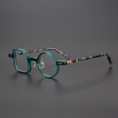 China All Fashion Acetate Iron Man Downey Glasses The Same Retro A Style Frame Optical Glasses Round Frame for sale