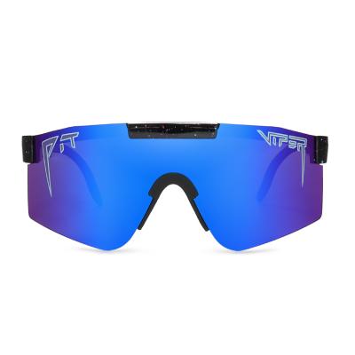 China Fashion Sunglasses Pit Viper Flat Top Eyewear Tr90 Frame Lens Blue Mirrored Windproof Sport Polarized Sun Glasses For Men/Women for sale