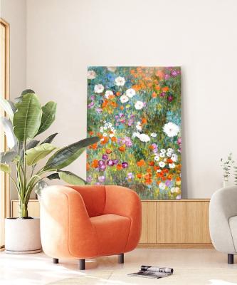 China Hand Painted Flowers Painting Print on Wrapped Canvas for sale