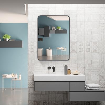 China China Factory Modern Mirror Stainless Steel Frame Modern Vanity Wall Mounted Rectangle Make Up Mirror for sale