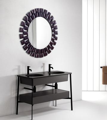 China Morden Luxury Bronze PU Frame Wall Mirror [UK Warehouse] for sale