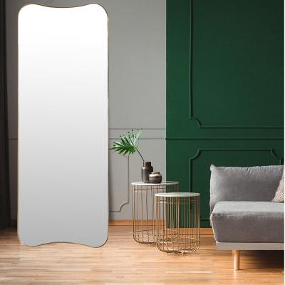 China Modern Top Selling Salon Mirror Customized Full Length Led Barber Shop Mirror Floor Decorative Framed Mirror For Barber Shop for sale