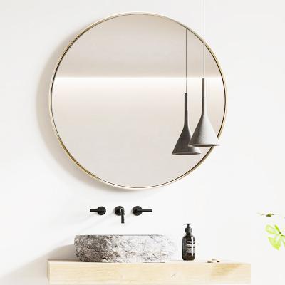 China CLASSIC Modern Stainless Steel Decorative View Wall Mirrors Superior 2020 New Designs Turned Framed Wall Mirror For Bathroom for sale