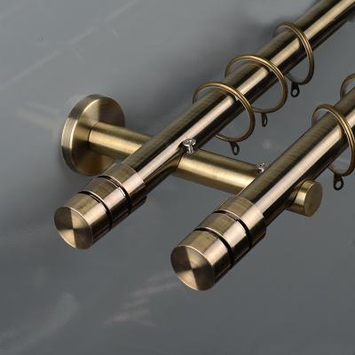 China Easy Curtain Rod Cheap Aluminum Alloy Curtain Rod Accessories 28mm Aluminum Curtain Rod for sale