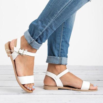 China Fashion Trend Woman Sandals Shoes Ladies Open Toe Flat Fashion Women Sandals Summer Flat Beach Flat Pumps Shoes for sale