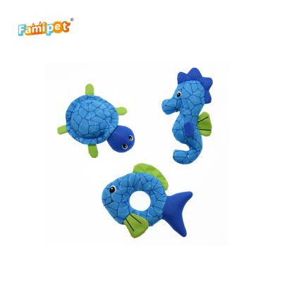 China Viable Dog Toy Custom China Manufacture Simple Recyclable Turtle And Seahorse Dog Toy for sale