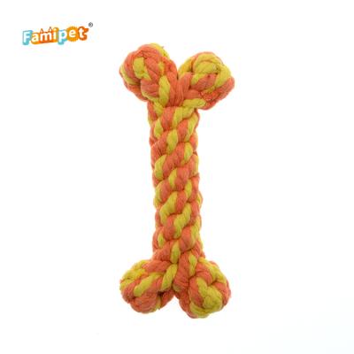 China Best Viable Best Selling Toy L Dog Bone Indestructible Durable Durable Chew Rope Toy For Dogs Pet Toys All-season 20x4cm Support for sale