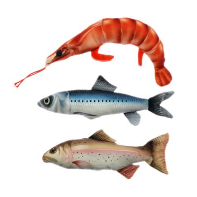 China Catnip Seafood Shape Chewing Toy For Cat Interactive Multifunctional Viable Toy for sale