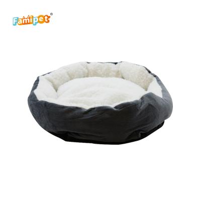 China Viable In Stock Pet Bed China Manufacture Luxury Fluffy Round Pet Bed Dog for sale