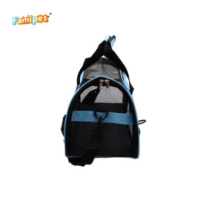 China Durable Polyester Zipper Bag Made In China Gently Crinkle High Quality Washable Pet Carrier Bag for sale