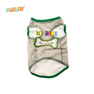 China ODM Letter Printing Dog Summer Viable Vest Clothes Dog Shirts Puppy T-shirt Clothes for sale