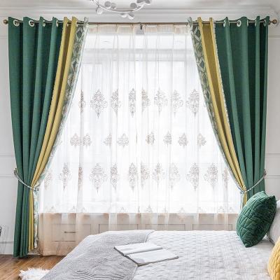 China European Luxury Eco-friendly Home Decoration Curtains Living Room Curtain Set Blackout Ready Made Luxury Window Curtains for sale