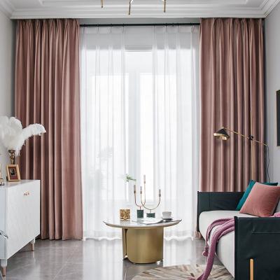 China 2020 New Home Ready Panel Eco-friendly Nice High Quality Modern Cotton Thick Embroidery Bedroom Door Canvas Window Curtain For Living Room for sale