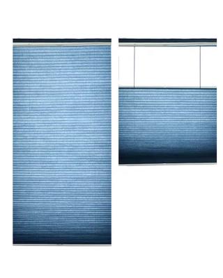 China Eco-Friendly Luxurious Cordless Top Down Blackout Cellular Blackout Honeycomb Window Shades High Bottom Semi for sale