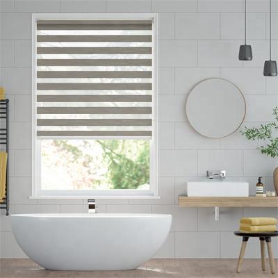 China Eco-Friendly Easy Install Double Layer Zebra Blinds Control By Zebra Chain Roller Blinds for sale